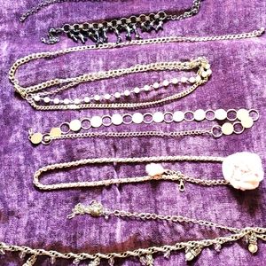 Set of 5 vintage chain belts sz S/M